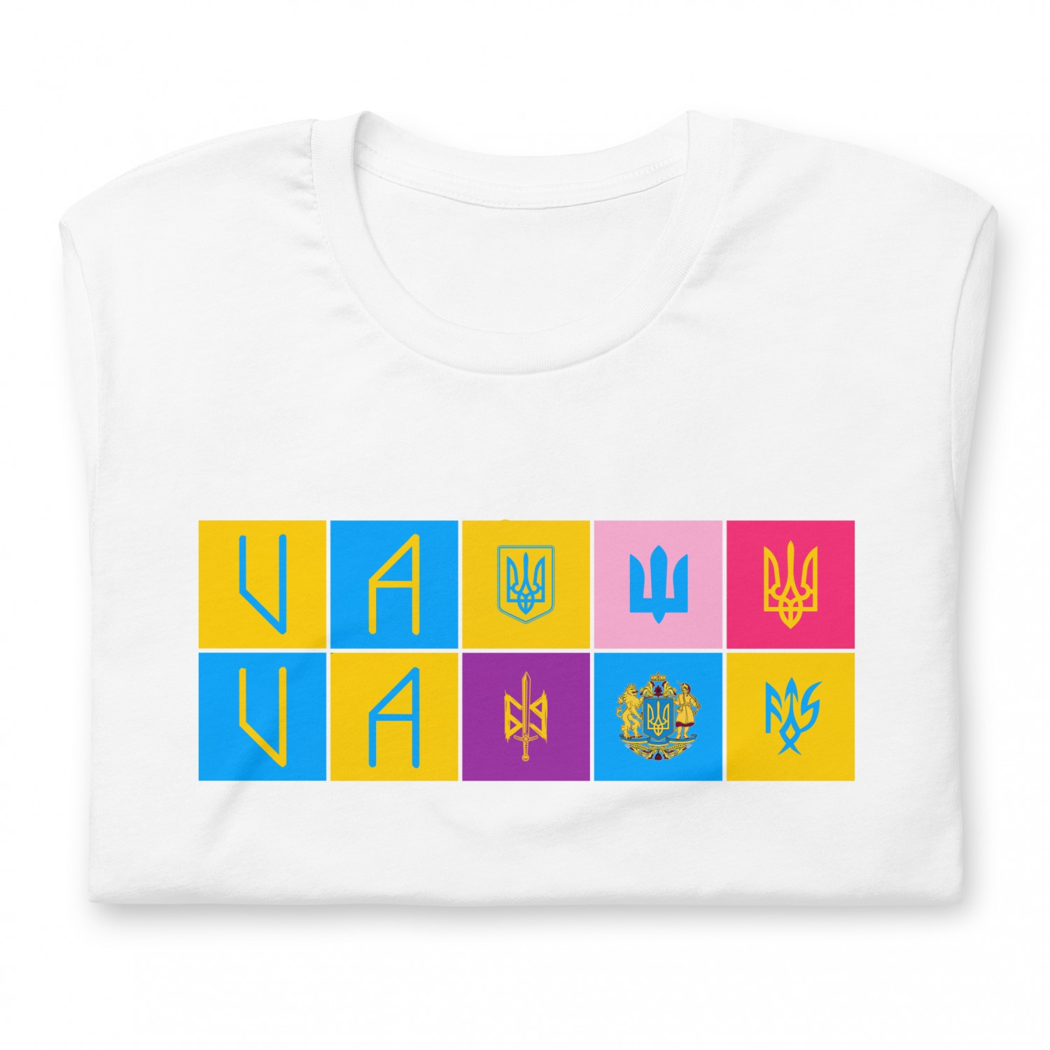Buy a t-shirt with the trident coat of arms of Ukraine